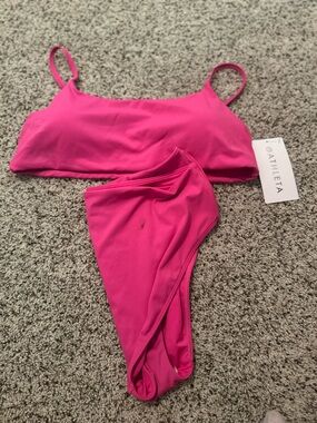Athleta Hot Pink Bikini Set NWT Size Large